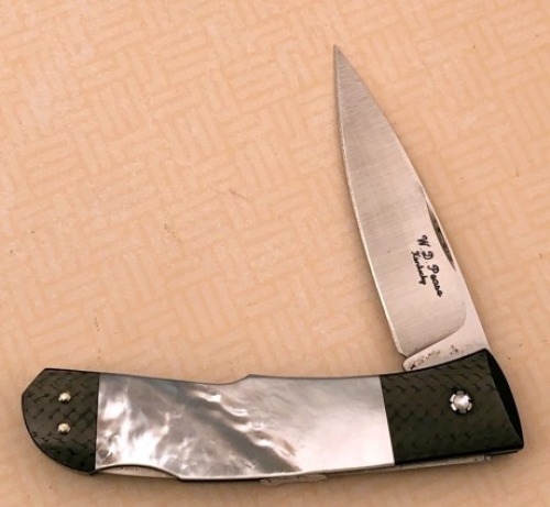 WD Pease Pearl and Carbon Fiber Lockback