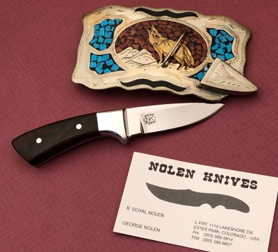 Nolen Knives Belt Buckle and Knife combo