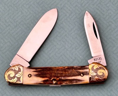 Case 75th engraved Stag Canoe - 2