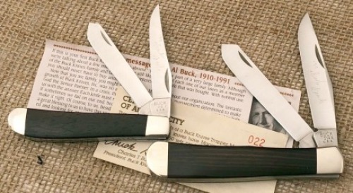 Set of Buck Custom Ebony Trappers