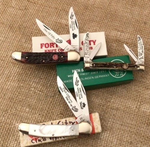 Trio of Fort City Club Knives