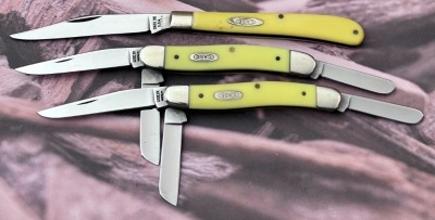 Three Case Yellow handled knives