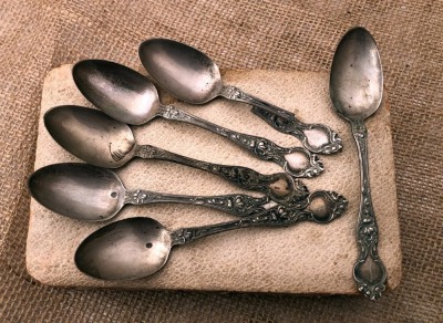 Five Sterling Silver Spoons