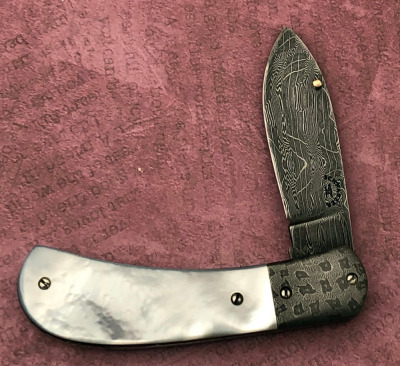 Steve Schwarzer Mosaic Damascus Pearl Folder