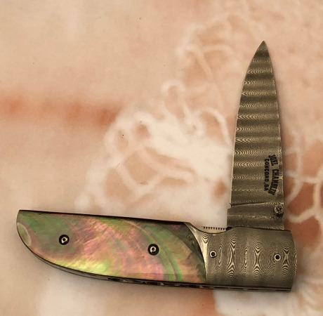 Joel Chamblin Damascus and Black Lip Pearl