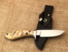 Lin Rhea Sheep Horn Handle Drop Point Hunter - 2