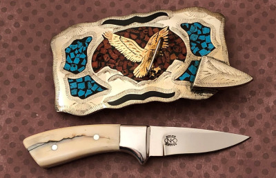 Nolen Knives Belt Buckle and Knife combo