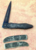 Rick Eaton Blued Folding Dagger - 2