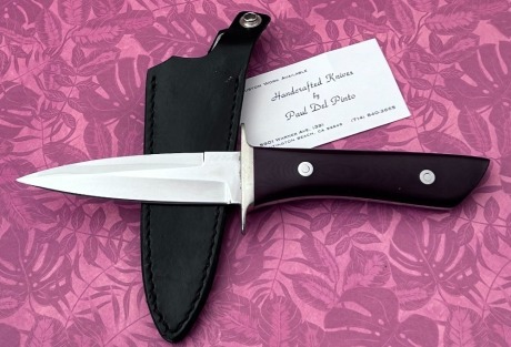 Paul Del Pinto Red Micarta Dagger