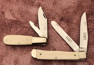 Pair of W. Stoddart Smooth White Bone Folders