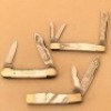 Three Fight'n Rooster Pearl Club Knives