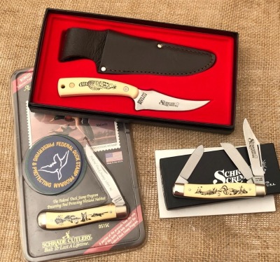 3 Schrade Scrimshaw