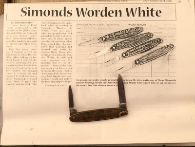 Simonds Worden White Brass Office Pen