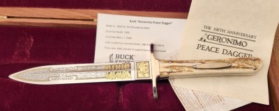 Buck 100th Anniversary Geronimo Peace Dagger