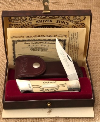 Schrade Moore-Handley/I*XL Scrimshaw