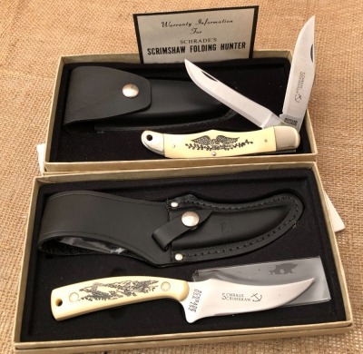 Schrade USA Scrimshaw Set