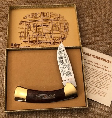 Boker Hardware Commemorative Wood Lockback