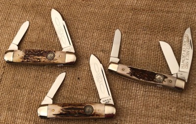 Trio of Stag NKCA Club Knives