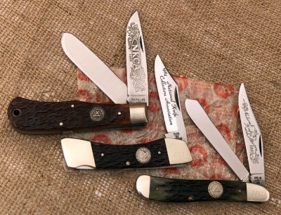 Three NKCA Bone Club Knives