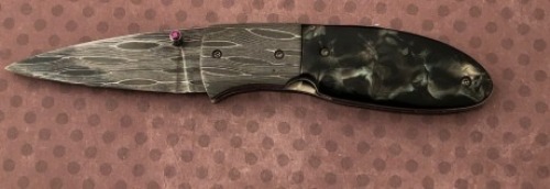 Dilluvio Handmade Damascus Locking Liner