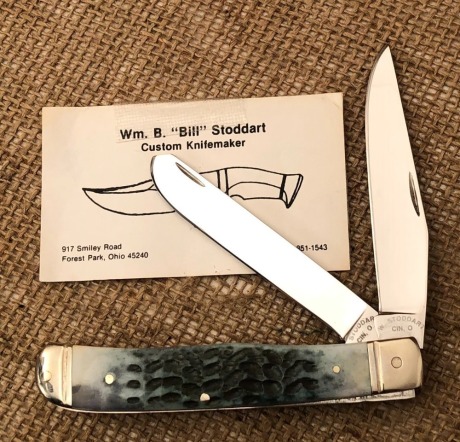 Bill Stoddart Handmade Blue Bone Trapper