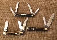 Three Fight'n Rooster Eagle Creek Cutlery Club Knives