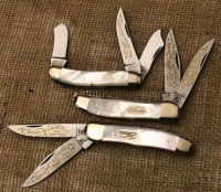 Three Fight'n Rooster Pearls: 3 blade and 2 copperheads