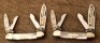 Pair of Fight'n Rooster Pearl Handle Canoes
