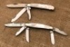 Fight'n Rooster Pearl handled 3-bl Trapper & 5 Bl stock