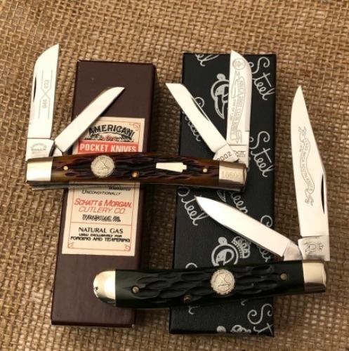 Pair of Bone Handle Queen NKCA Club Knives