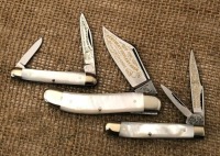 Three Pearl Fight'n Rooster Kentucky Cutlery Assn Club Youth Knives