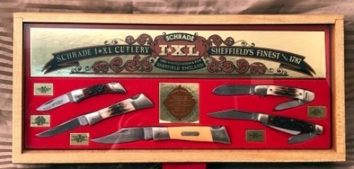Schrade I*XL Display of Five of Sheffield's Finest