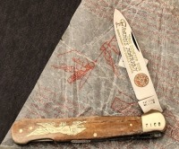 Kissing Crane Swamp Fox Bone Lockback