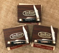 Trio of Schrade Jim Bowie Commemorative Stockman's