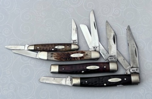 Four Used Case Bone Handled