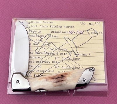 Norman Levine Handmade Stag Lockback - 2