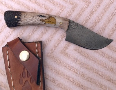 J.A. Lonewolf Damascus Mini Skinner - 2