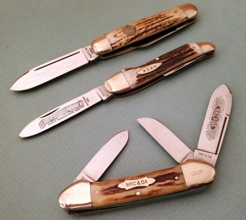 Three NKCA/NKC&DA Stag Handle