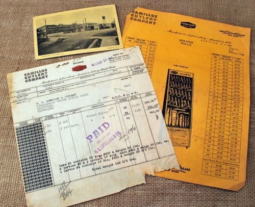 Camillus Cutlery Ephemera