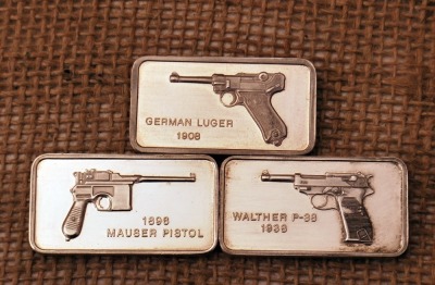 Famous Weapons of the World Sterling Silver Tokens