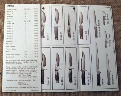 1970 Stone Knives Ordering Brochure - 3