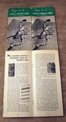 Two Remington Arms 1934 Pamphlet :Things to do with a Pocket Knife"