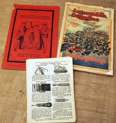 Two Vintage Catalogs and Pocket Knife Pages from New York Sporting Goods Co.