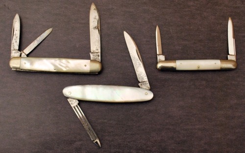 Trio of Maher & Grosh Pearl Handles
