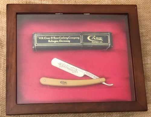 WR Case & Sons Yellow Handle Razor with Box