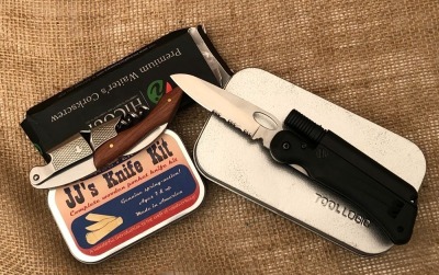 ToolLogic, HiGroup Corkscrew and a JJ's Wood Knife Kit