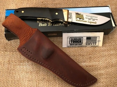 Schrade PH1 EM Teddy Roosevelt Drop Point Hunter