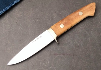 AG Russell Mammoth Bark Handle Drop Point Hunter