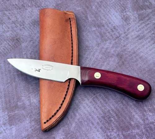D. Anscomb Handmade Wood Handle Drop Point Hunter