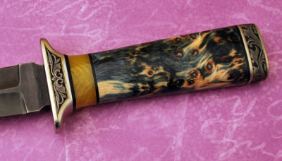 Don Lozier Art Knife-Julie Warenski engraving - 2